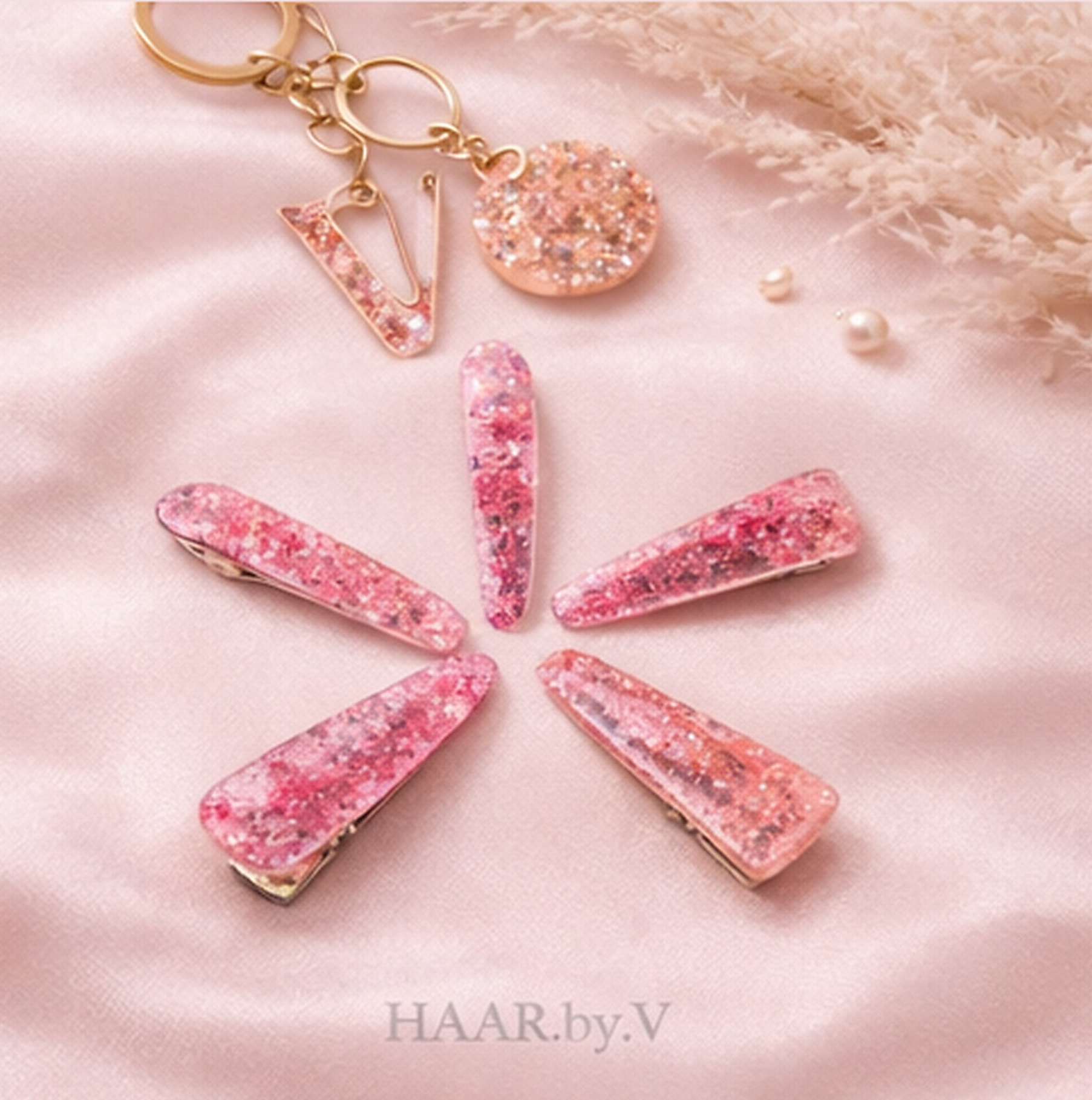 Haarspangen 5er-Set „Cotton Candy“