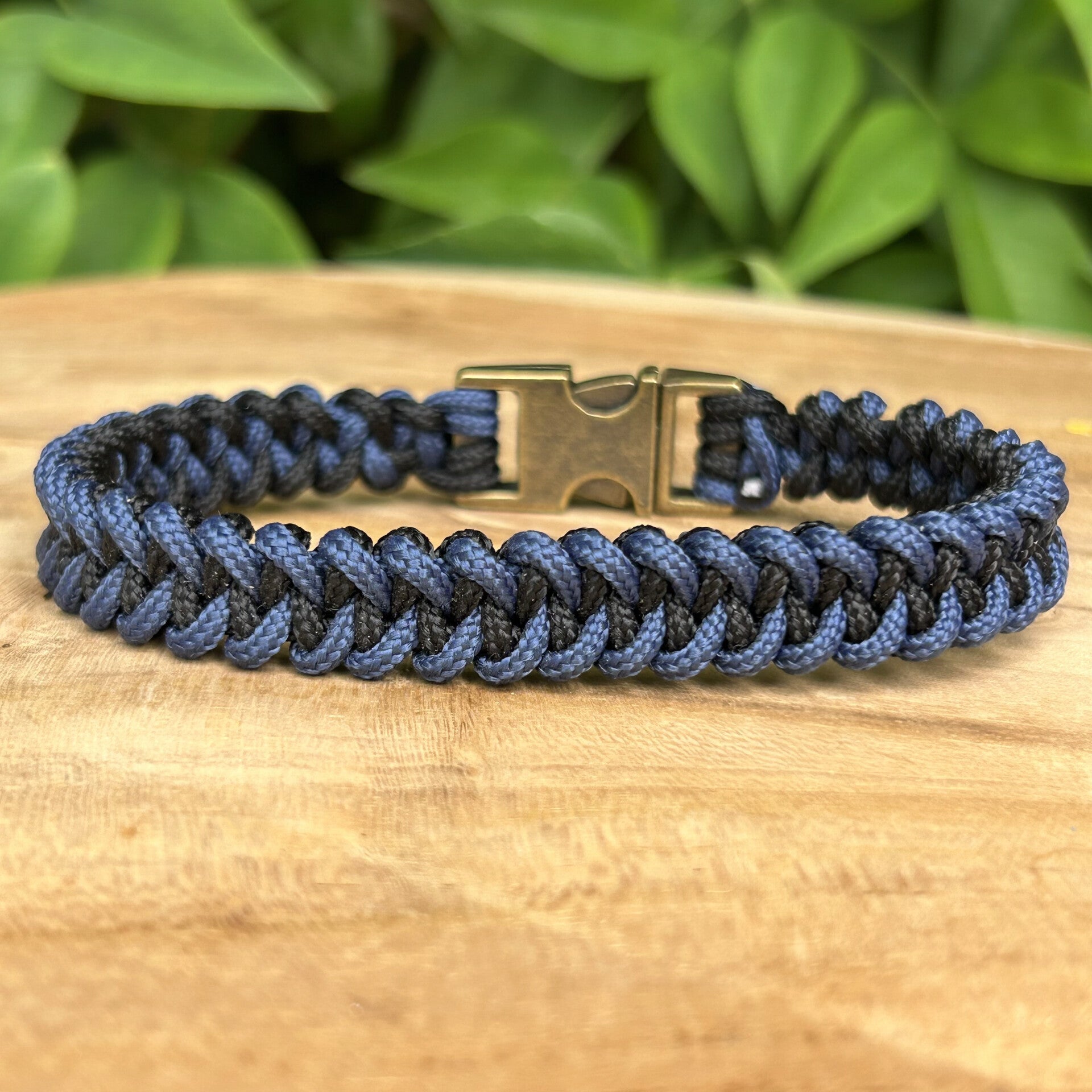 Paracord Armband Zwart - Navy Blauw Shark