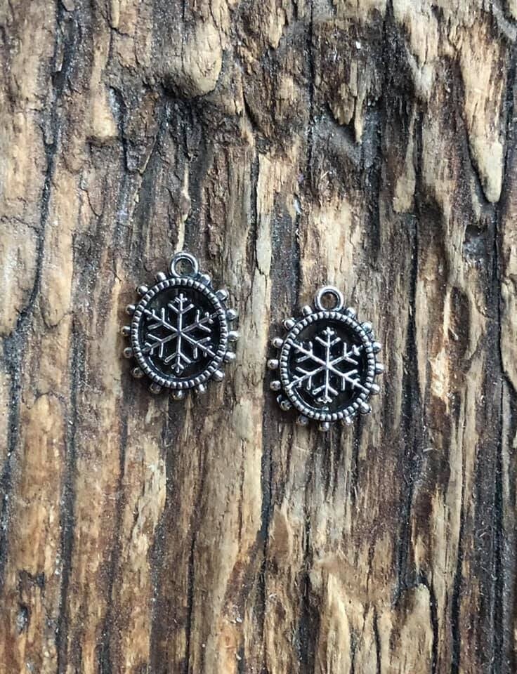 Bedels sneeuwvlok sneeuw winter kerst ijs 4 stuks