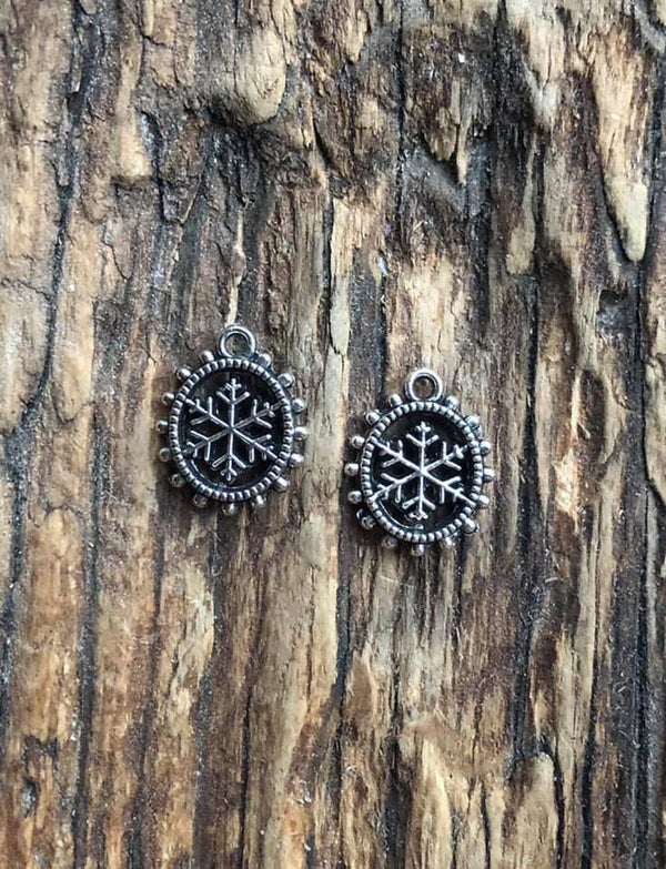 Bedels sneeuwvlok sneeuw winter kerst ijs 4 stuks