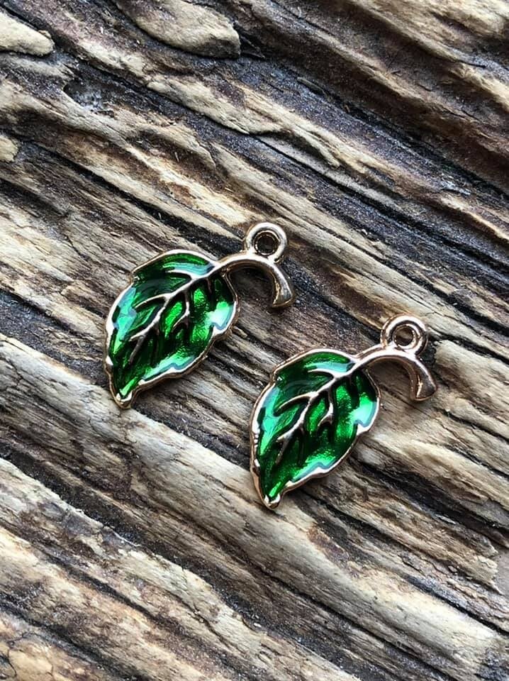 Bedel Gekleurd Herfst Blaadje Blad Groen