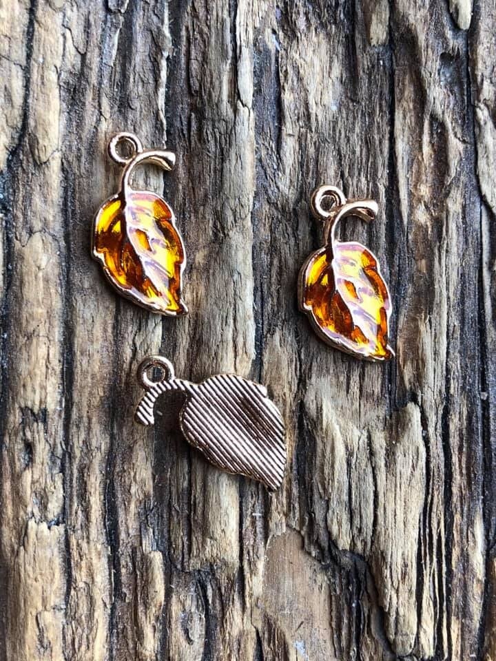 Bedel Gekleurd Herfst Blaadje Blad Geel