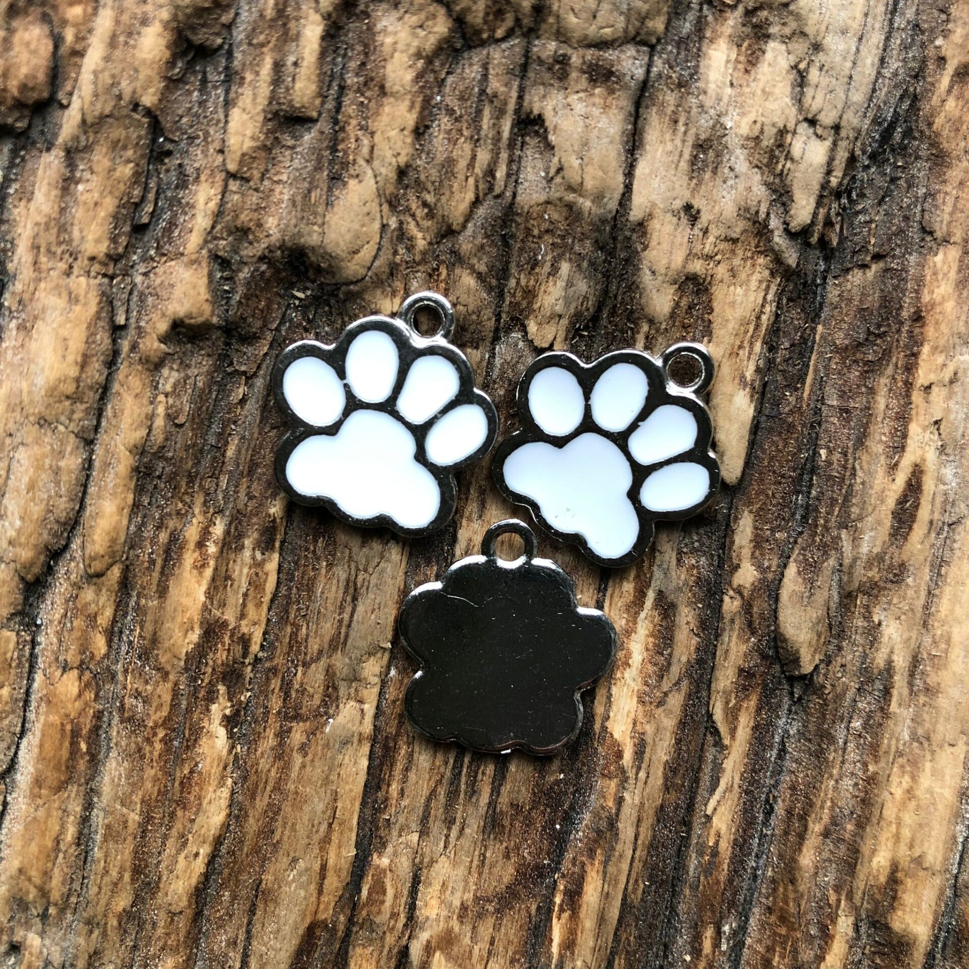 Bedels Gekleurd Hondenpoot Wit 2 stuks