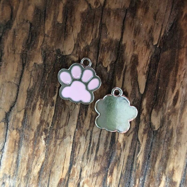 Bedels Gekleurd Hondenpoot licht roze 2 stuks