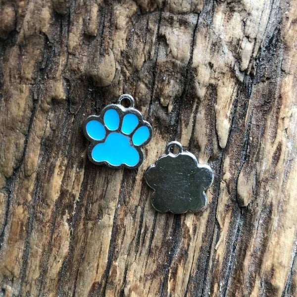 Bedels Gekleurd Hondenpoot Blauw 2 stuks