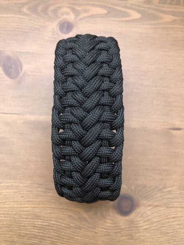 Paracord Armband Zwart breed