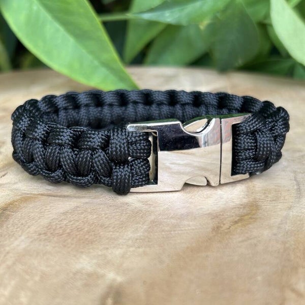 Paracord Armband Zwart Cobra