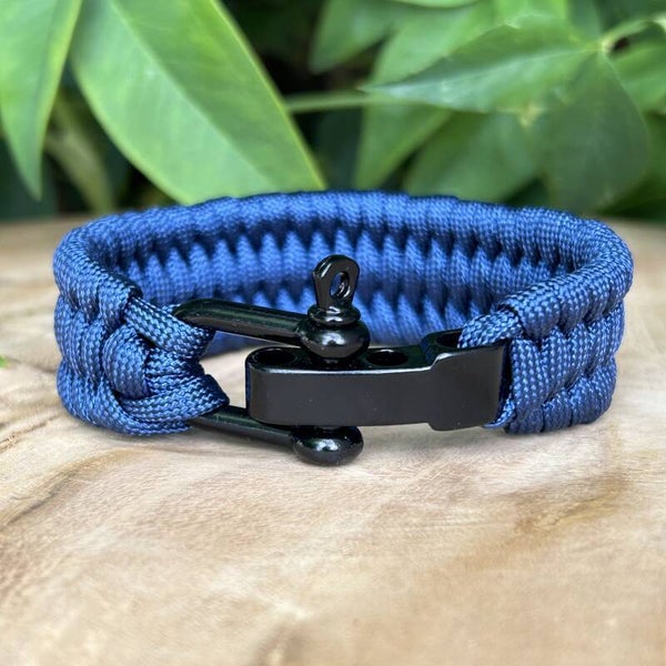 Paracord Armband Navy Blauw Fishtail