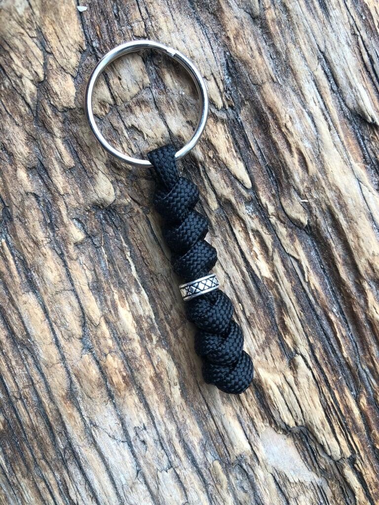 Paracord Sleutelhanger Zwart