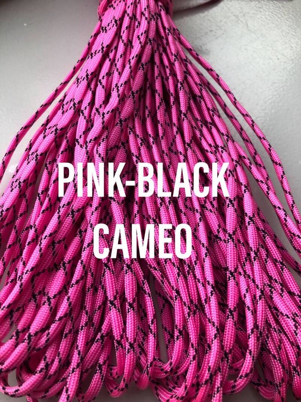 Paracord 4 mm Roze - Zwart Camo