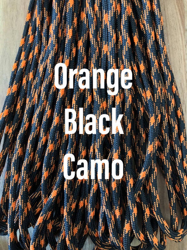 Paracord 4 mm Zwart - Oranje Camo