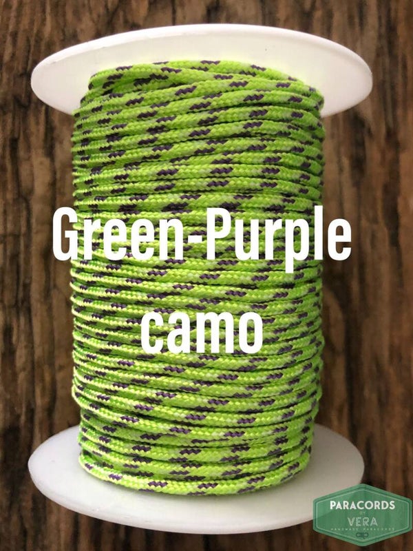 Paracord 2 mm Groen - Paars Camo