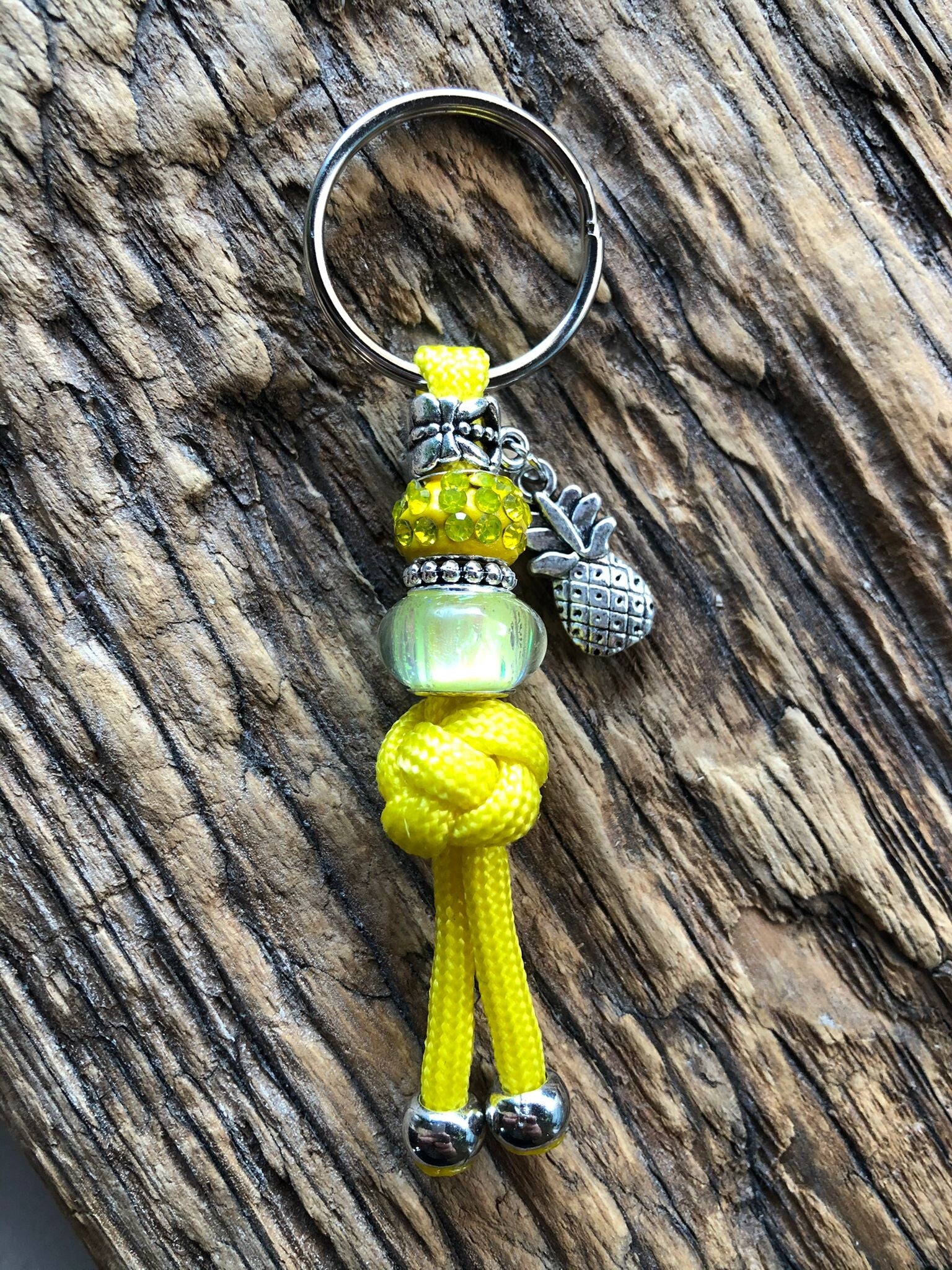 Paracord Sleutelhanger Ananas Geel