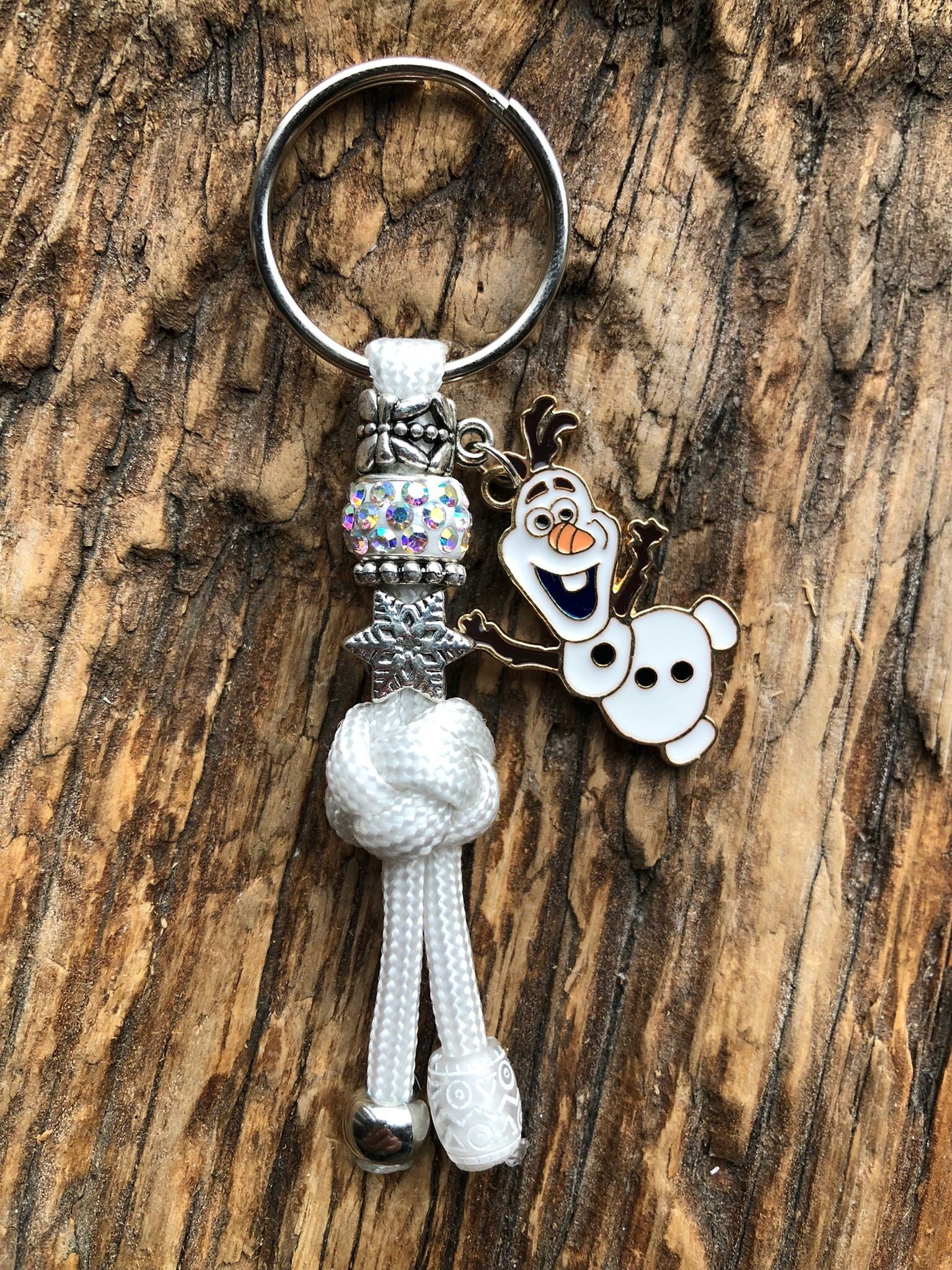 Paracord Sleutelhanger Disney Olaf Wit
