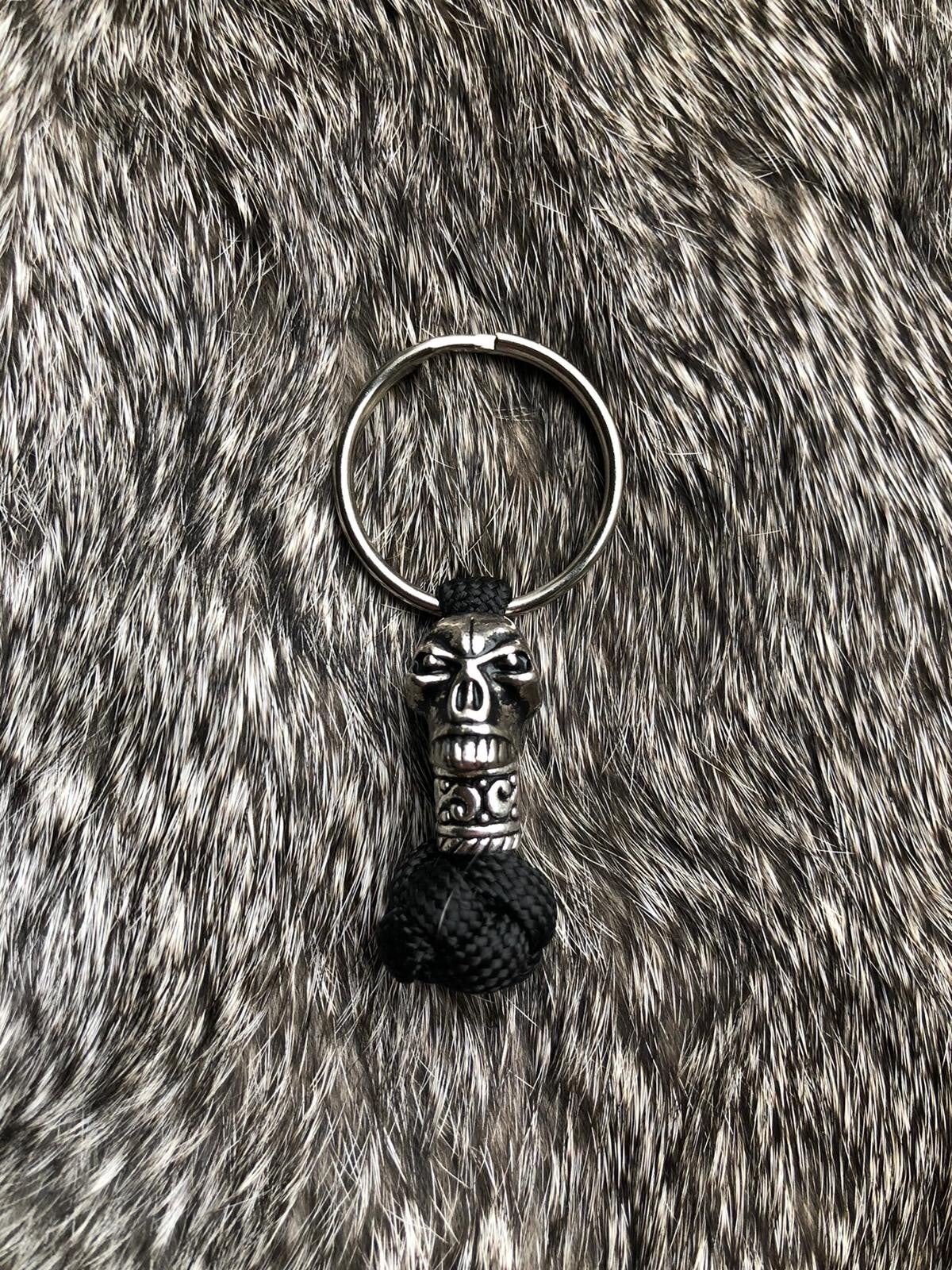 Paracord Sleutelhanger Sale Skull Zwart