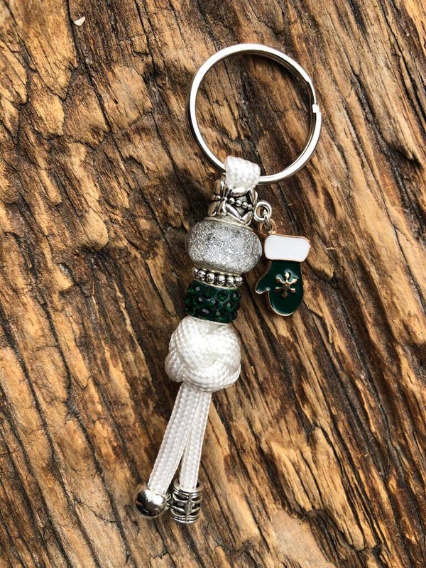 Paracord Sleutelhanger Winter Want Wit