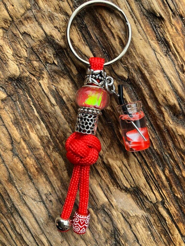 Paracord Sleutelhanger Fruit drankje Aardbei