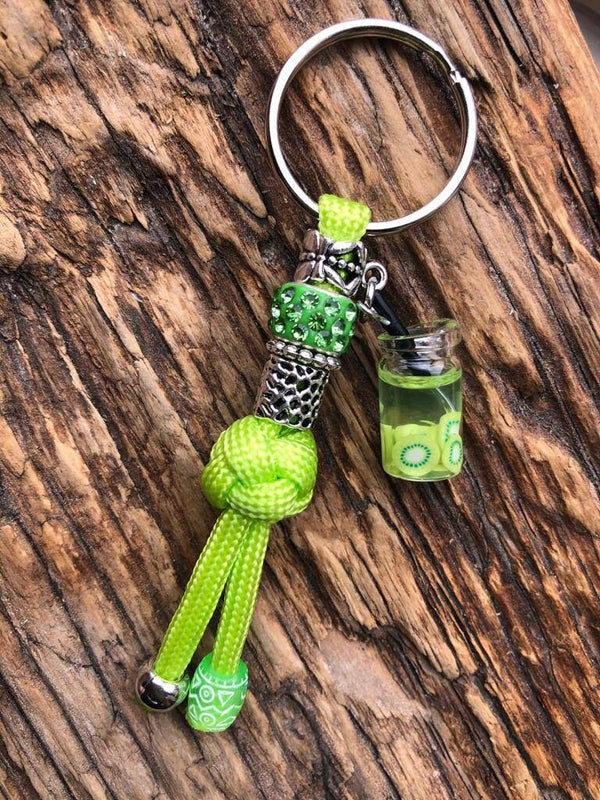 Paracord Sleutelhanger Fruit drankje Kiwi