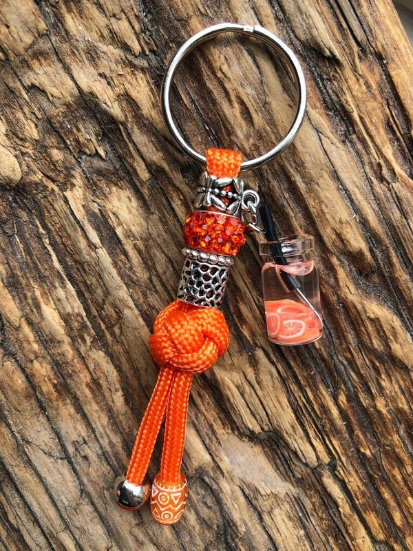 Paracord Sleutelhanger Fruit drankje Sinaasappel