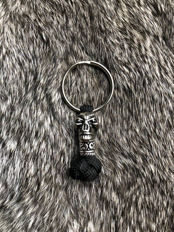 Paracord Sleutelhanger Sale Skull Zwart