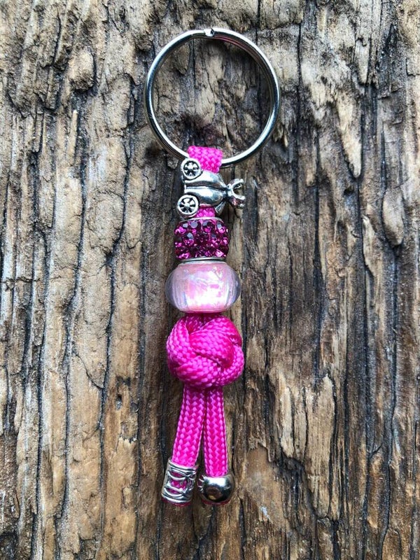 Paracord Sleutelhanger Koets Roze