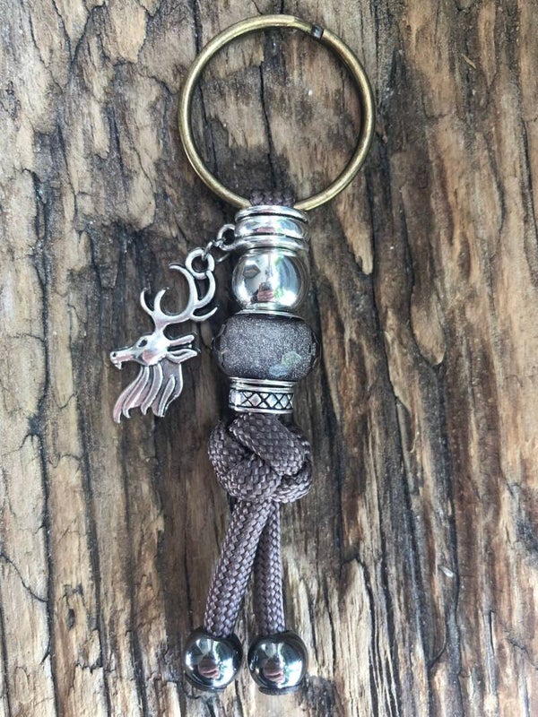 Paracord Sleutelhanger Hert Khaki