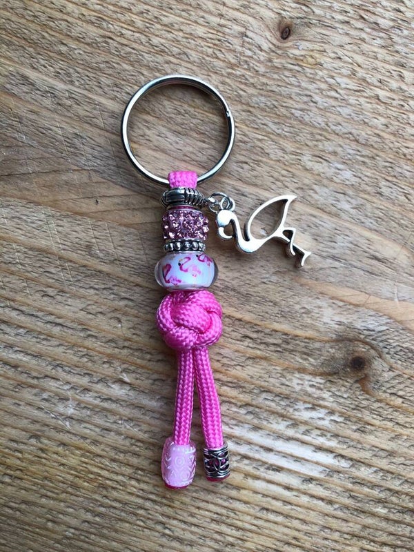 Paracord Sleutelhanger Flamingo Pink