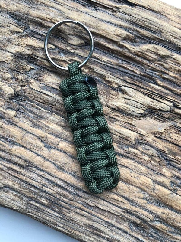 Paracord Sleutelhanger Cobra Army Green