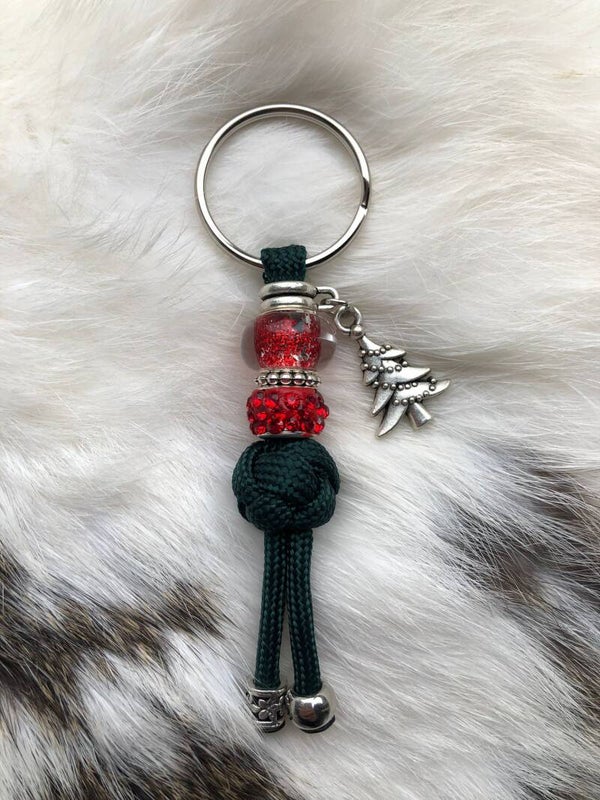 Paracord Sleutelhanger Kerstboom Donkergroen
