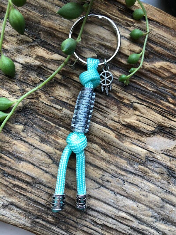Paracord Sleutelhanger Turquoise