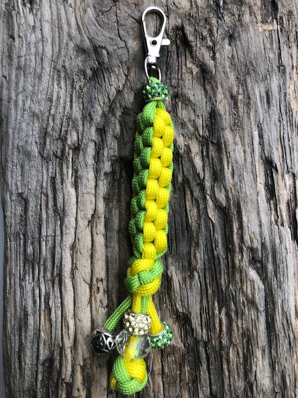 Paracord Sleutelhanger Geel-Groen