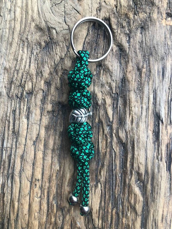 Paracord Sleutelhanger Blad Groen