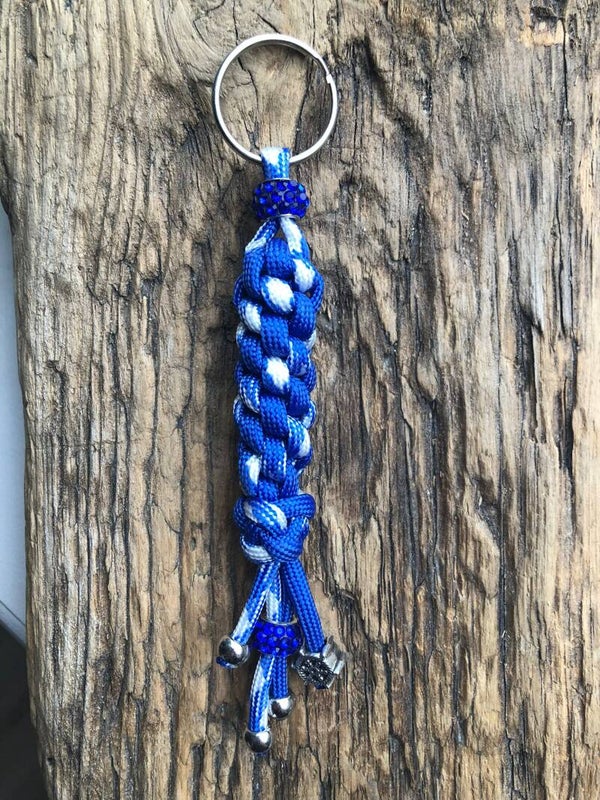 Paracord Sleutelhanger Stuurwiel / Roer Blauw
