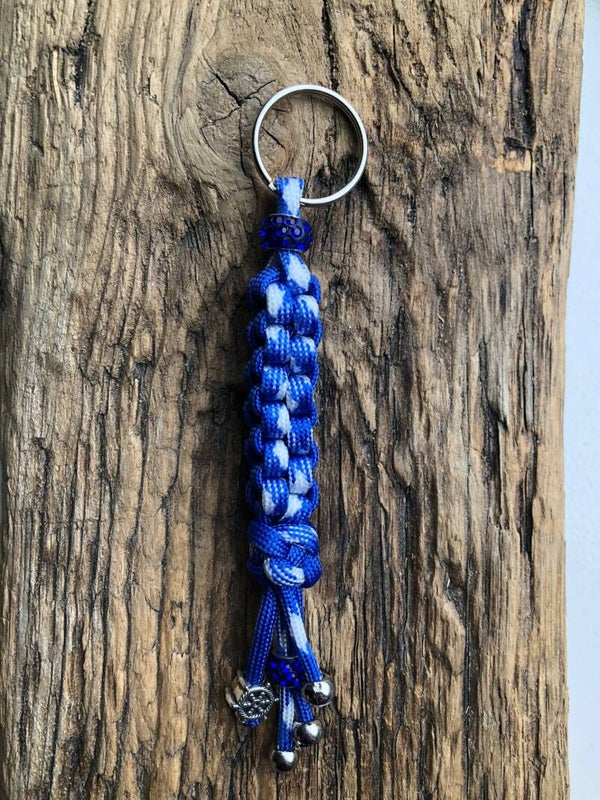 Paracord Sleutelhanger Stuurwiel / Roer Blauw