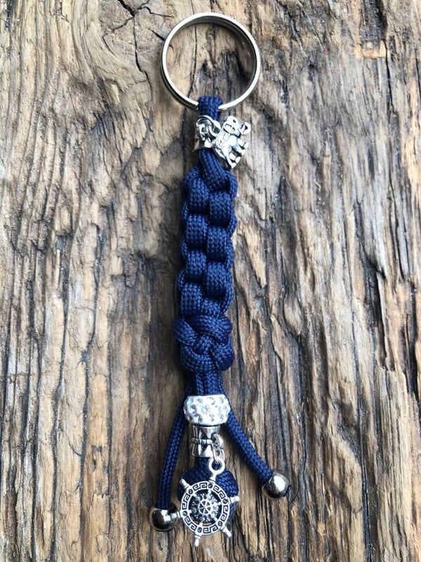 Paracord Sleutelhanger Navy Blauw