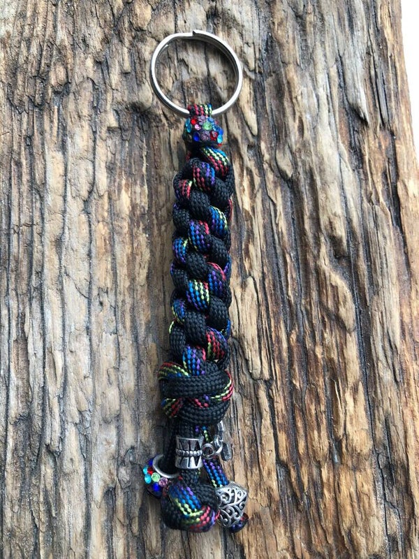 Paracord Sleutelhanger Rainbow
