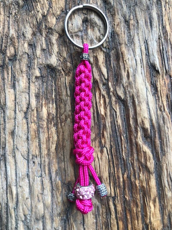 Paracord Sleutelhanger Roze