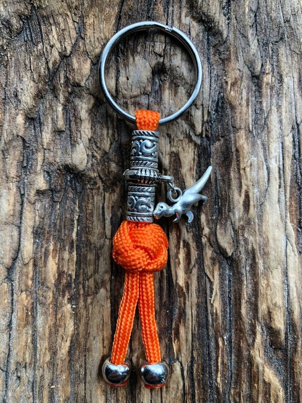 Paracord Sleutelhanger Dino Oranje
