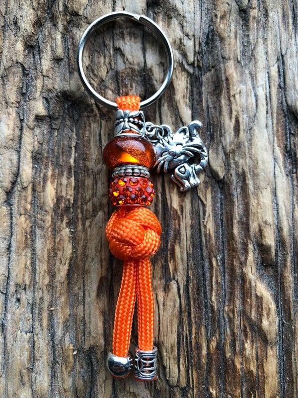 Paracord Sleutelhanger Katje Oranje