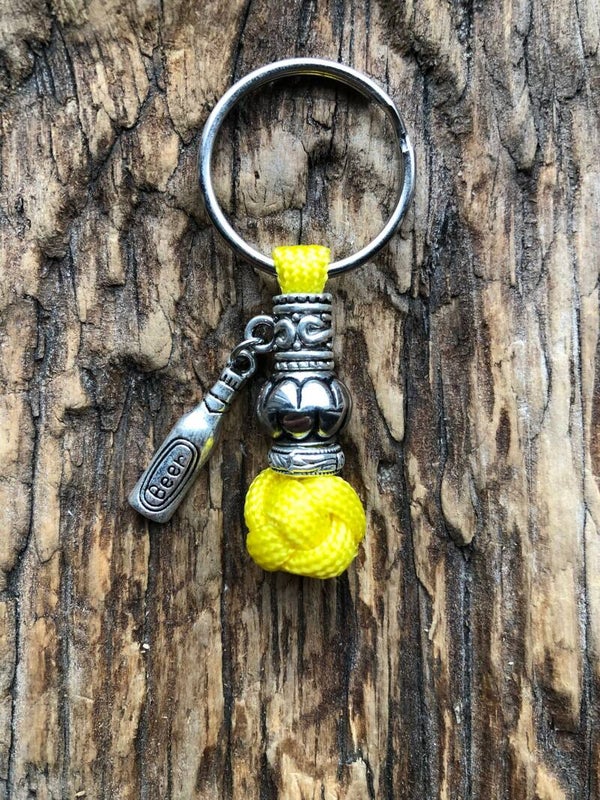 Paracord Sleutelhanger Sale Bierfles Geel