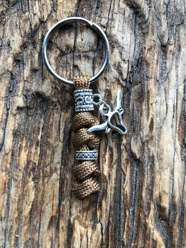 Paracord Sleutelhanger Bull / Stier Brown