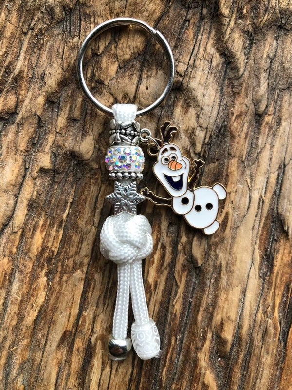 Paracord Sleutelhanger Disney Olaf Wit