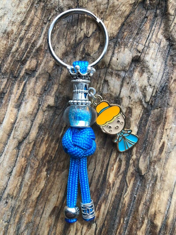 Paracord Sleutelhanger Disney Prinses Assepoester Blauw