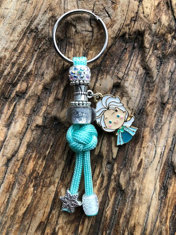 Paracord Sleutelhanger Disney Prinses Elsa Frozen Turquoise