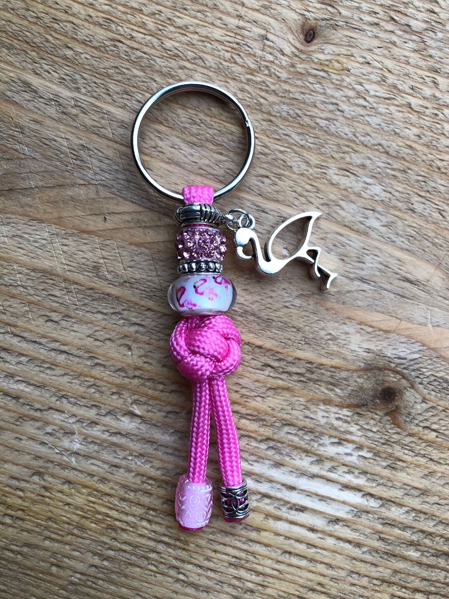 Paracord Sleutelhanger Flamingo Pink