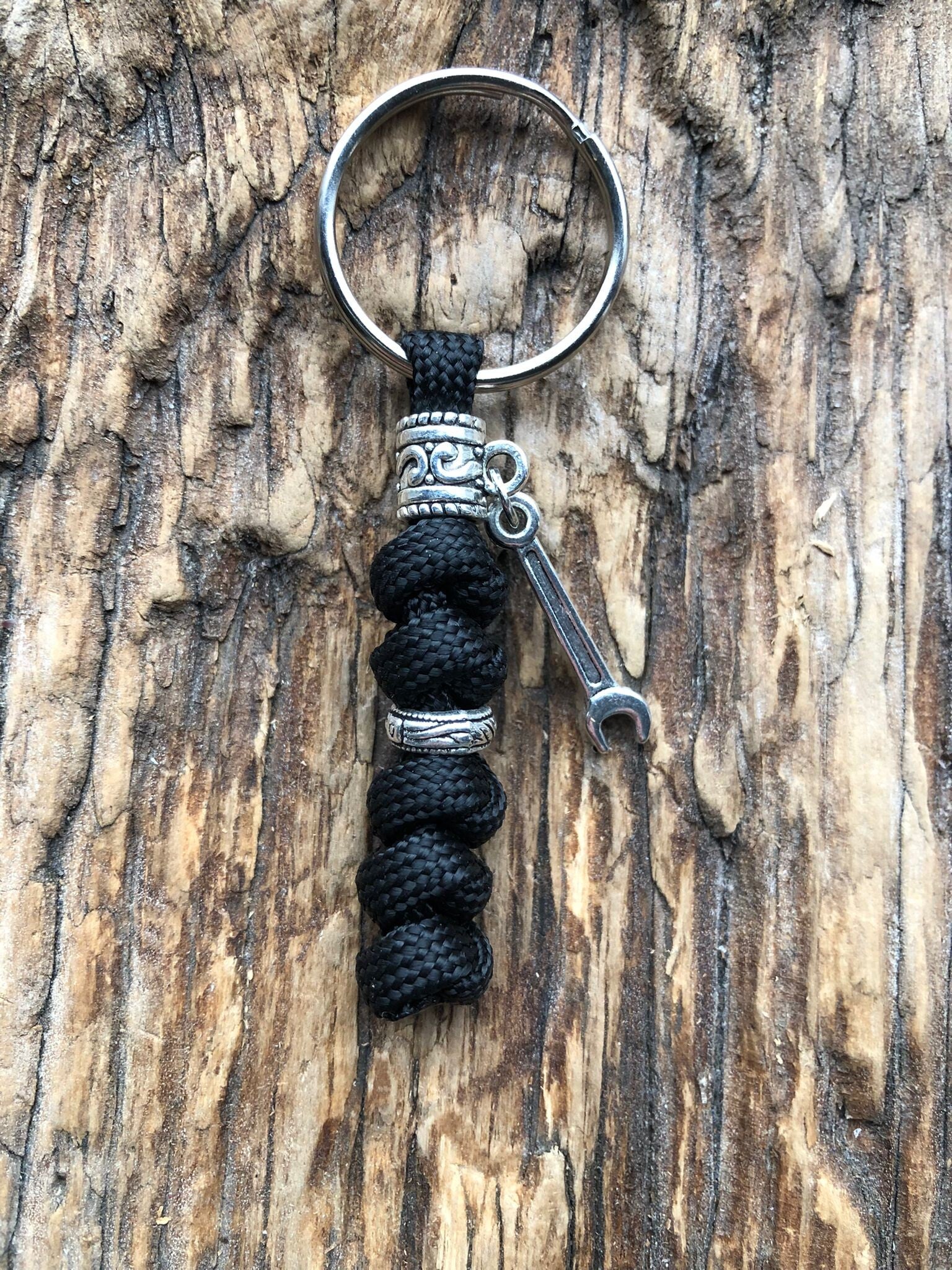 Paracord Sleutelhanger Steeksleutel Gereedschap Zwart