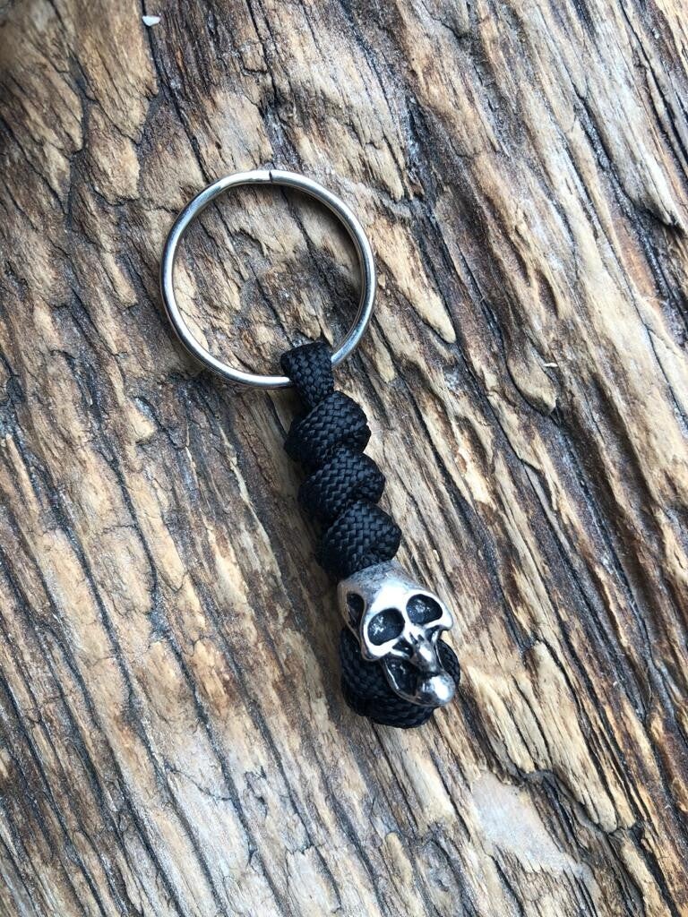 Paracord Sleutelhanger Sale Skull zwart