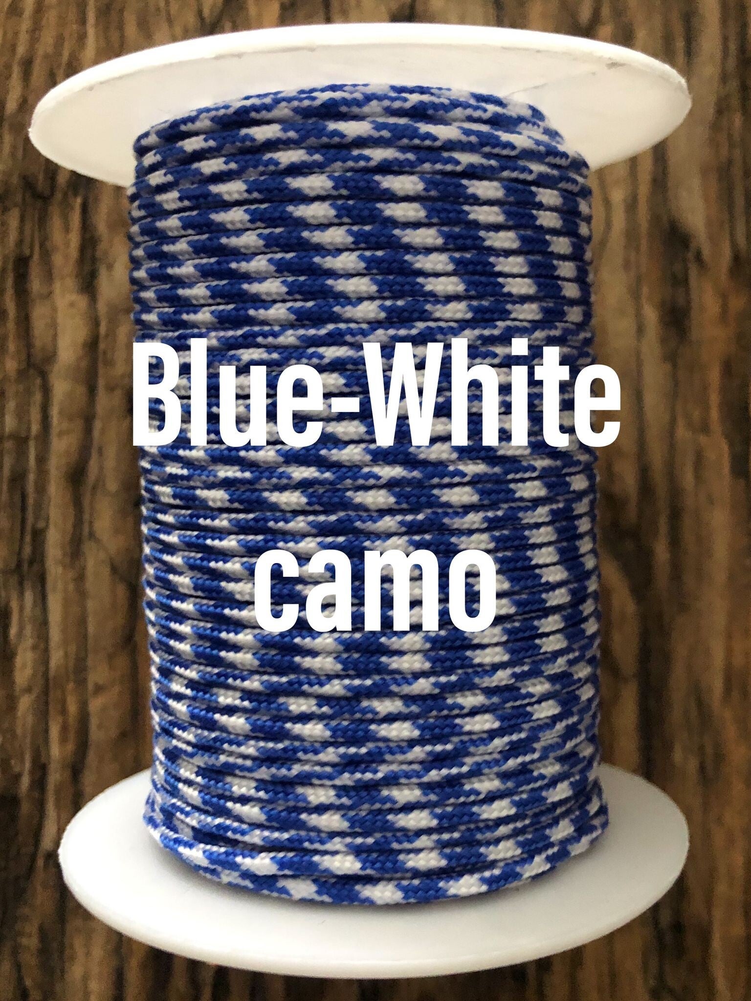 Paracord 2 mm Blauw - Wit Camo