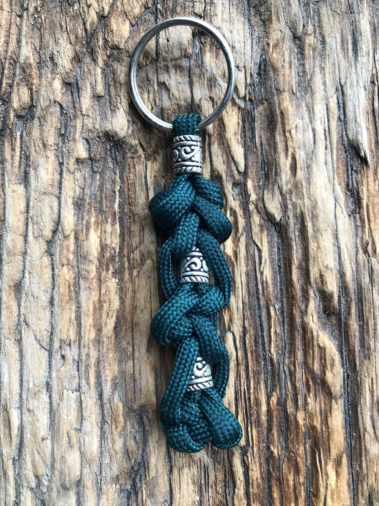 Paracord Sleutelhanger Donkergroen