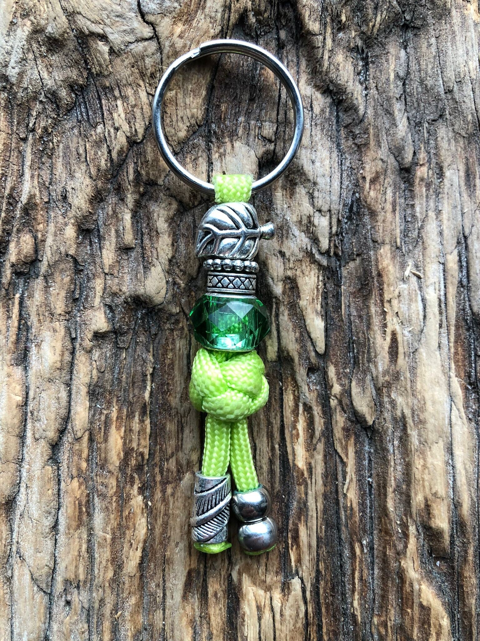 Paracord Sleutelhanger Blaadje Groen